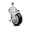 Service Caster 4 Inch Black Polyurethane Wheel Swivel 1/2 Inch Threaded Stem Caster with Brake SCC-TS20S414-PPUB-BLK-TLB-121315 - alternate 1